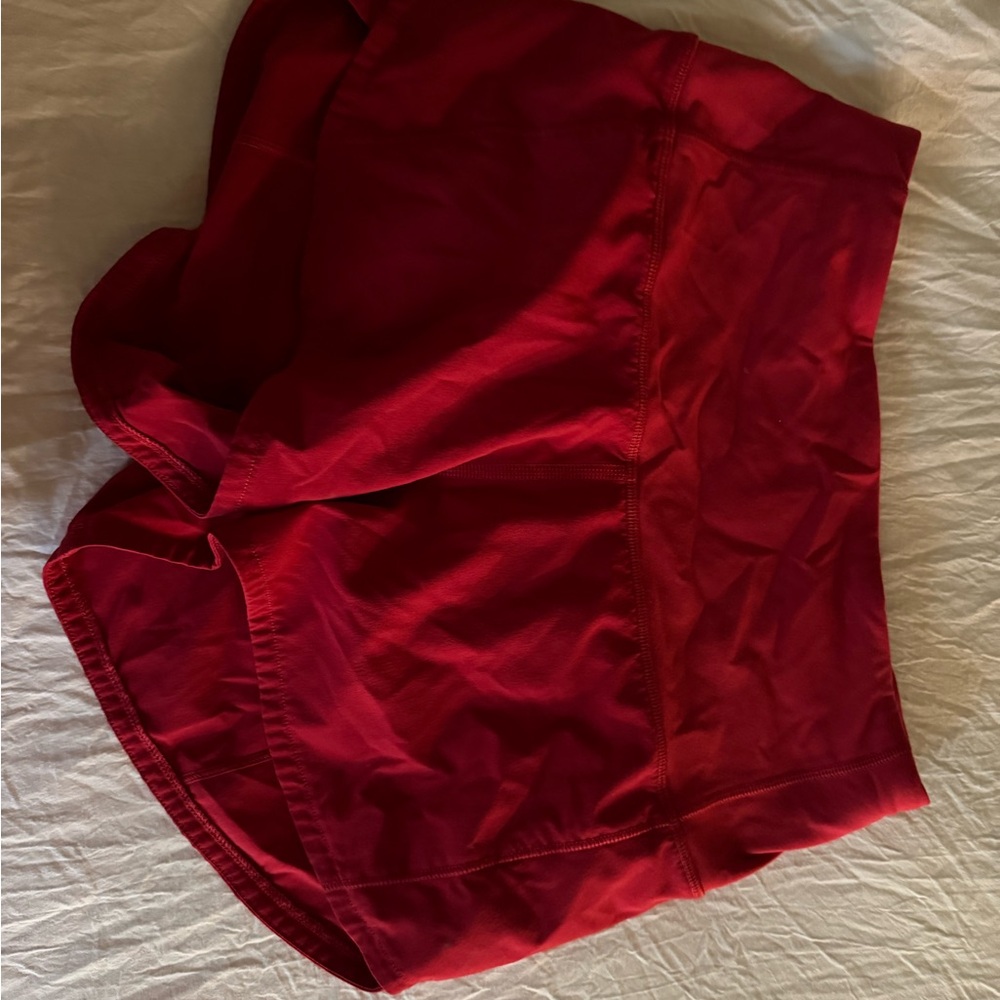 Lululemon Athletica Red Athletic Shorts